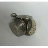 A good Georgian silver vinaigrette of circular for