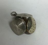 A good Georgian silver vinaigrette of circular for