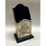 A good silver stationery holder with vacant cartou