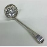 A Georgian silver OE pattern sifter spoon with pie
