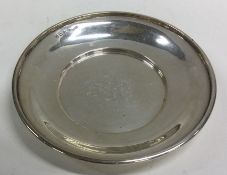 A circular silver butter dish. Birmingham. By SH L