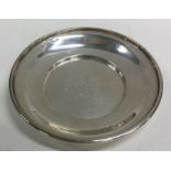 A circular silver butter dish. Birmingham. By SH L