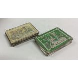 A good pair of Antique ivory rectangular boxes of