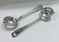 A good pair of OE and bead pattern silver ladles.