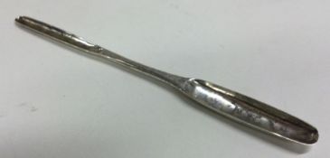 A Georgian silver marrow scoop with shell back. Lo