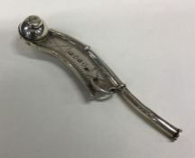 A good heavy Georgian silver bosun's whistle attra