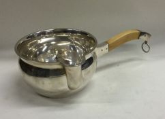 A Danish silver and ivory mounted bowl of stylised