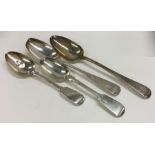 Two OE pattern silver dessert spoons etc. Various