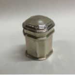 A good early Georgian silver pill box with cut cor