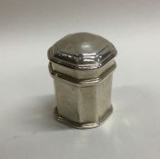 A good early Georgian silver pill box with cut cor