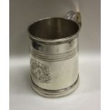 A good Britannia Standard silver tapering mug with