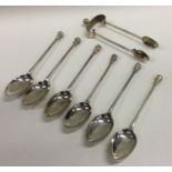 A good set of six silver nail top coffee spoons to