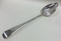 EXETER: A large OE pattern silver basting spoon of