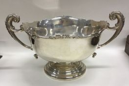 An Edwardian silver two handled trophy cup. Birmin