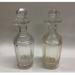 A good pair of Victorian glass cruet bottles with