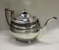 NEWCASTLE: A good quality Georgian silver teapot a
