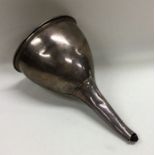 A Georgian silver wine funnel attractively decorat