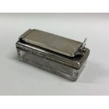 An unusual Victorian silver mounted travelling ink