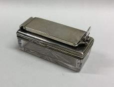 An unusual Victorian silver mounted travelling ink