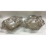 A pair of attractive Edwardian silver pierced dish