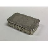 A good Victorian silver snuff box attractively dec