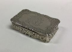 A good Victorian silver snuff box attractively dec