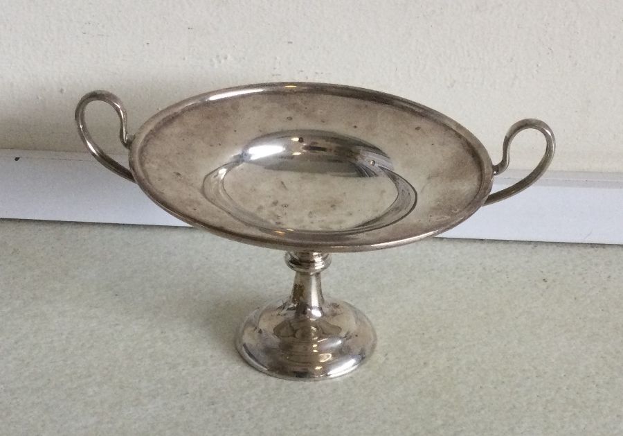 A small silver two handled sweet dish on pedestal - Image 2 of 2