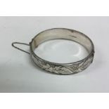 A small silver bracelet with concealed clasp. Birm
