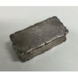 A heavy cast Continental silver snuff box decorate