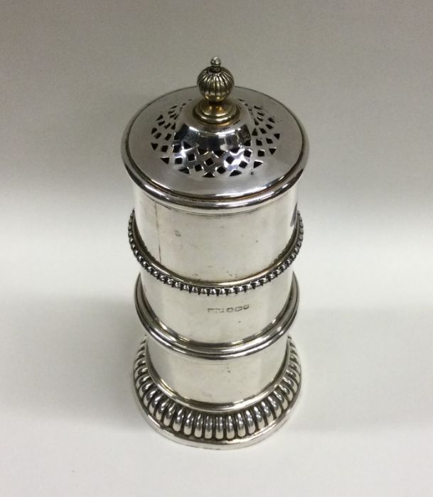 A rare stylish silver sugar caster with bead decor - Image 2 of 2