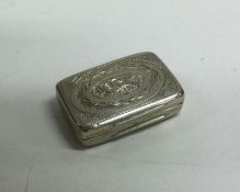 A rectangular silver hinged top vinaigrette with g