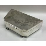 A good quality Chinese silver jewellery box of sha