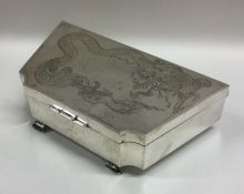 A good quality Chinese silver jewellery box of sha