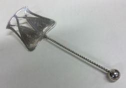 A Continental silver slice with twisted stem to ba