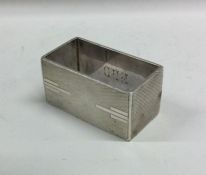 A good heavy engine turned silver napkin ring. Bir