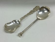 A Georgian style silver christening spoon together