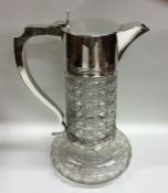 A good Edwardian silver mounted cut glass lemonade