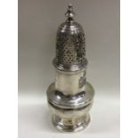 A good Georgian silver sugar caster with lift-off