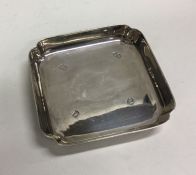 A good quality silver dish with cut corners. Londo