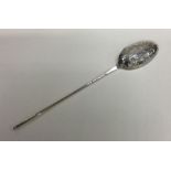 A rare George I rat tail silver mote spoon. Approx