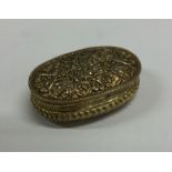 An 18th Century Indian silver gilt snuff box decor