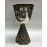 AURUM: A good quality heavy silver tapering goblet