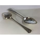 EXETER: A good pair of OE pattern silver tablespoo