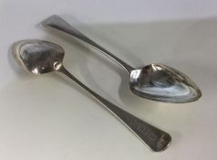 EXETER: A good pair of OE pattern silver tablespoo