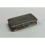 A Georgian silver snuff box of reeded form to gilt
