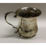 A plain silver baluster shaped Edwardian mug. Lond