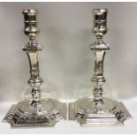 A good pair of heavy Georgian style cast silver ca