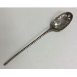 An early Georgian silver mote spoon with pierced b