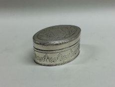 A good large Georgian silver bright cut nutmeg gra