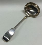 A fiddle pattern silver cream ladle with initialle